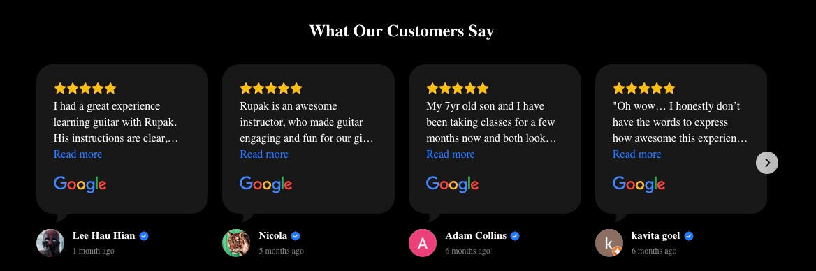 Best Guitar School Google reviews Best Guitar School Google reviews